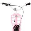 vidaXL Bici per Bambini con Trasportino Frontale 20'' Rosa e Nera
