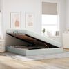 vidaXL Letto con contenitore e materasso Grigio chiaro 160 x 200 cm
