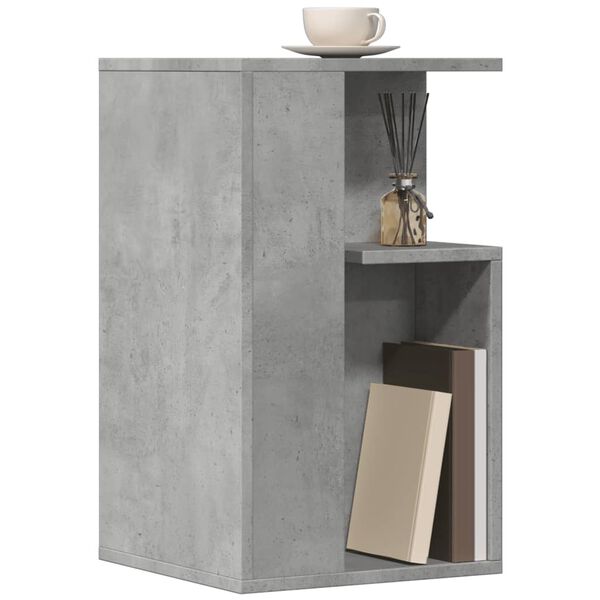 vidaXL Tavolino Grigio Cemento 35x35x60 cm in Legno Multistrato
