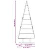 vidaXL Albero di Natale in metallo con supporto Nero 150 cm Acciaio