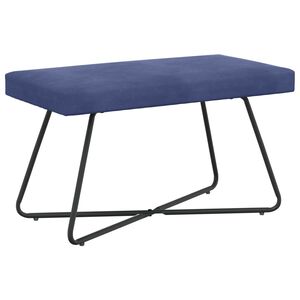 vidaXL panchina Blu Polizia 80 x 40 x 45 cm Velluto