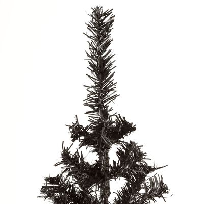 vidaXL Albero di Natale Sottile Nero 120 cm