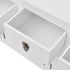 vidaXL Credenza in Stile Cinese in Legno Massello Bianca