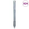 vidaXL Picchetti per Tenda 24 pz 22 cm &Oslash;20 mm in Acciaio Zincato