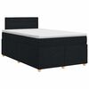 vidaXL Letto box spring con materasso Nero 120 x 200 cm Tessuto