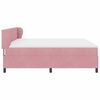 vidaXL Letto a molle con materasso Rosa 200 x 200 cm Velluto