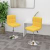 vidaXL Sedie da Pranzo Girevoli 2 pz Gialle in Tessuto
