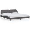 vidaXL Giroletto senza Materasso Zadar Grigio 200x200 cm in Similpelle