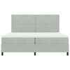 vidaXL Letto a molle con materasso Grigio chiaro 200 x 200 cm Velluto
