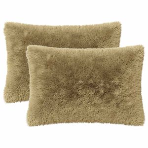 vidaXL Cuscino con cuscino HEERLEN 2 pz Grigio Chiaro Fleece PV
