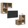 vidaXL Set mobile TV 4 pcs Rovere artigianale Legno multistrato