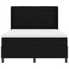 vidaXL Letto a molle con materasso Nero 190 x 140 cm Tessuto
