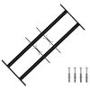 vidaXL Griglia di Sicurezza per Finestre con 2 Traverse 3 pz 43-74 cm
