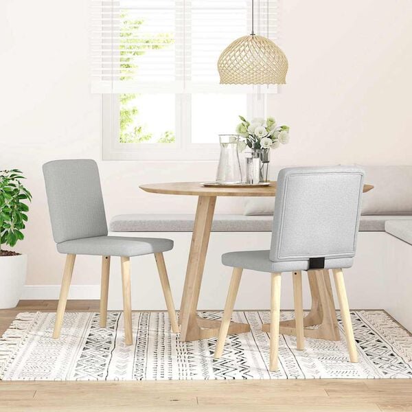 vidaXL Sedie da Pranzo 2 pz Grigio Nuvola in Tessuto