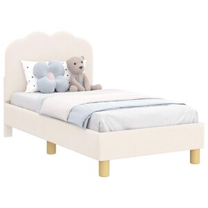 vidaXL Struttura letto per bambini con testata Crema 70 x 140 cm
