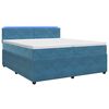 vidaXL Letto box spring con materasso Blu 200 x 200 cm Velluto