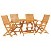 vidaXL Set da Pranzo per Giardino 5 pz Marrone
