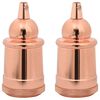 vidaXL Portalampada 2 pz Oro Rosa E27