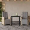 vidaXL Set da Bistr&ograve; 3 pz con Cuscini Beige in Polyrattan