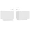 vidaXL Comodino Bianco 100x35x40 cm in Legno Multistrato