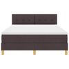 vidaXL Letto a molle con materasso Marrone Scuro 140 x 200 cm Tessuto
