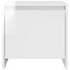 vidaXL Comodini 2 pz Bianco Lucido 45x34x44,5 cm in Truciolato