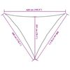 vidaXL Vela Parasole 160 g/m&sup2; Triangolare 3x3x4,2 m in HDPE