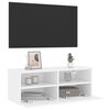 vidaXL Mobile TV a Parete Bianco 80x30x30 cm in Legno Multistrato