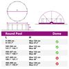 vidaXL Dome Piscina Blu 472 x 460 x 229 cm