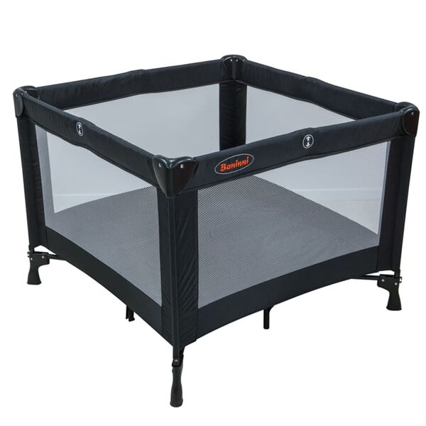 Baninni Lettino da Viaggio e Fasciatoio Nido Piazza Nero BNBT011-BK