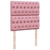 vidaXL Struttura Letto Pouf con Materassi Rosa 200x200 cm Velluto