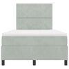 vidaXL Letto a molle con materasso Grigio chiaro 120 x 200 cm Tessuto