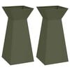 vidaXL Vaso a Pilastro 2 pz Oliva 35 x 35 x 73 cm