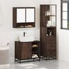 vidaXL Set Mobili da Bagno 3 pz Rovere Marrone in Legno Multistrato