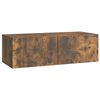 vidaXL Mobile Porta TV da Muro 98 x 41 x 30 cm Rovere Fumo