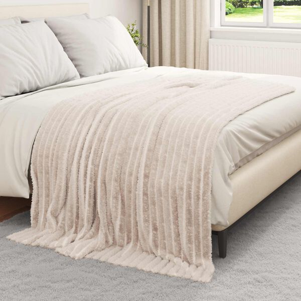 vidaXL Coperte da Pile 6 pcs Beige 200 x 150 cm Panno
