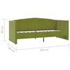 vidaXL Dormeuse con Materasso USB Verde Scuro in Velluto 90x200 cm