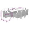 vidaXL Set Pranzo da Giardino 9pz con Cuscini Grigio Chiaro Polyrattan