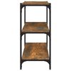 vidaXL Libreria rovere fumo 60x33x70,5 cm Legno Multistrato e Acciaio