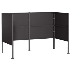 vidaXL Schermo per bidone della spazzatura 167 x 85 x 113 cm Acciaio