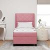 vidaXL Letto a molle con materasso Rosa 200 x 90 cm Poliestere