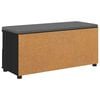 vidaXL Panca per ingresso con cuscino Rovere Nero 100 x 38 x 46 cm
