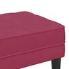 vidaXL panchina con cuscino Rosso Vino 113 x 57 x 39 cm Velluto