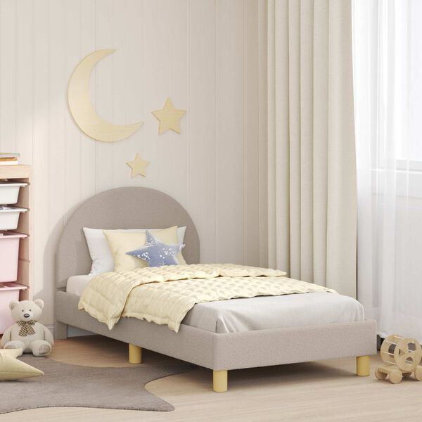vidaXL Struttura letto bambini con testata Grigio chiaro 80 x 160 cm