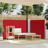 vidaXL Tenda da Sole Laterale Retrattile Rossa 120x600 cm