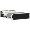 vidaXL Giroletto senza Materasso Rovere Nero 120x200 cm Truciolato