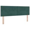 vidaXL Letto a Molle con Materasso Verde scuro 140 x 190 cm Tessuto