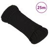 vidaXL Corda da Lavoro Nera 4 mm 25 m in Poliestere
