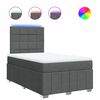 vidaXL Giroletto a Molle con Materasso Grigio Scuro 120x200 cm Tessuto
