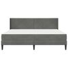 vidaXL Struttura letto con materasso Grigio scuro 200 x 200 cm Velluto
